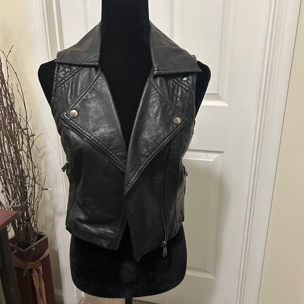 Therapy Black Faux Leather Vest 🖤